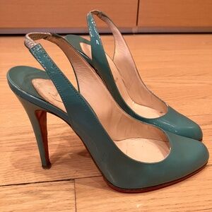 Sea green Christian Louboutin pumps